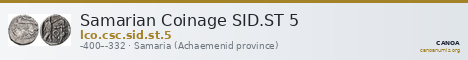 Samarian Coinage SID.ST 5 — CANOA