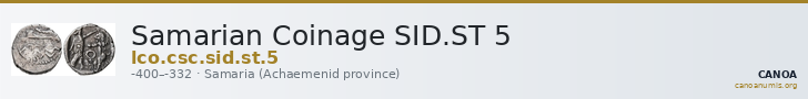 Samarian Coinage SID.ST 5 — CANOA