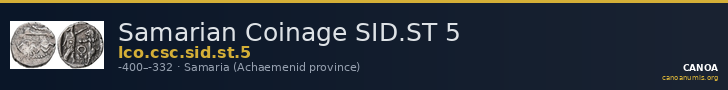 Samarian Coinage SID.ST 5 — CANOA