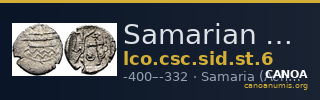 Samarian Coinage SID.ST 6 — CANOA
