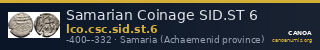 Samarian Coinage SID.ST 6 — CANOA