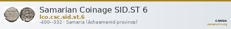 Samarian Coinage SID.ST 6 — CANOA