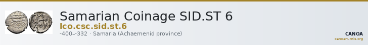 Samarian Coinage SID.ST 6 — CANOA