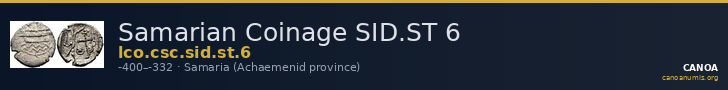 Samarian Coinage SID.ST 6 — CANOA