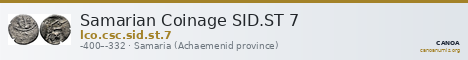 Samarian Coinage SID.ST 7 — CANOA