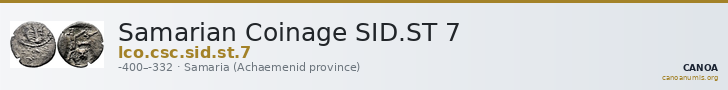 Samarian Coinage SID.ST 7 — CANOA