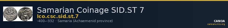 Samarian Coinage SID.ST 7 — CANOA