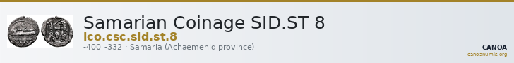 Samarian Coinage SID.ST 8 — CANOA