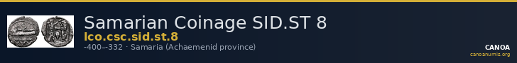 Samarian Coinage SID.ST 8 — CANOA