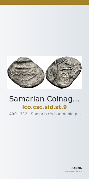 Samarian Coinage SID.ST 9 — CANOA