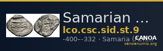 Samarian Coinage SID.ST 9 — CANOA