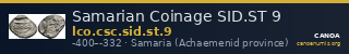 Samarian Coinage SID.ST 9 — CANOA