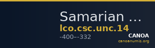 Samarian Coinage UNC 14 — CANOA