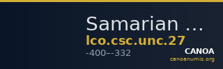 Samarian Coinage UNC 27 — CANOA