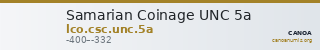 Samarian Coinage UNC 5a — CANOA
