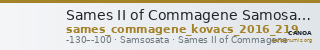 Sames II of Commagene Samosata Kovacs 2016 219 — CANOA