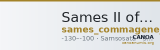 Sames II of Commagene Samosata Kovacs 2016 220 — CANOA