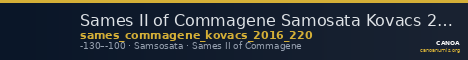 Sames II of Commagene Samosata Kovacs 2016 220 — CANOA