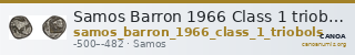 Samos Barron 1966 Class 1 triobols — CANOA