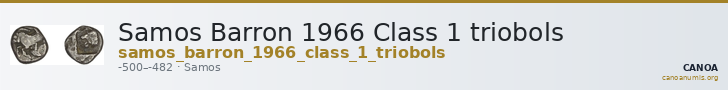 Samos Barron 1966 Class 1 triobols — CANOA
