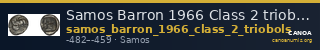 Samos Barron 1966 Class 2 triobols — CANOA