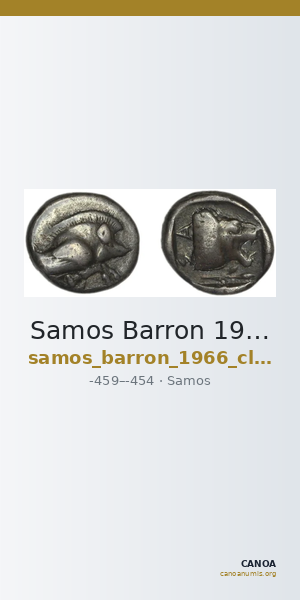 Samos Barron 1966 Class 3 triobols — CANOA