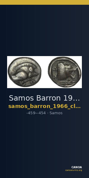 Samos Barron 1966 Class 3 triobols — CANOA