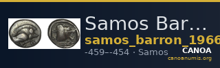 Samos Barron 1966 Class 3 triobols — CANOA