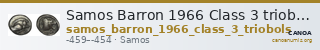 Samos Barron 1966 Class 3 triobols — CANOA