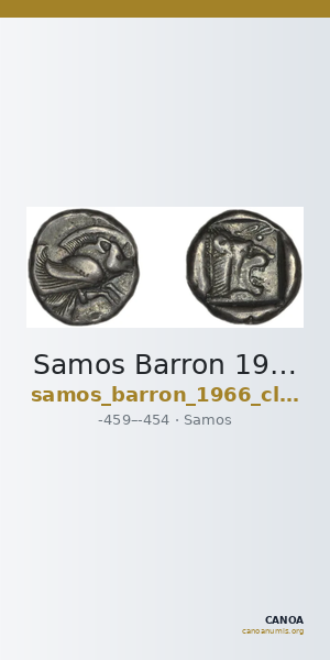 Samos Barron 1966 Class 4 triobols — CANOA