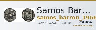 Samos Barron 1966 Class 4 triobols — CANOA