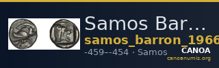 Samos Barron 1966 Class 4 triobols — CANOA