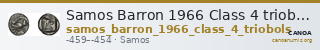 Samos Barron 1966 Class 4 triobols — CANOA