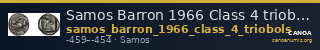Samos Barron 1966 Class 4 triobols — CANOA