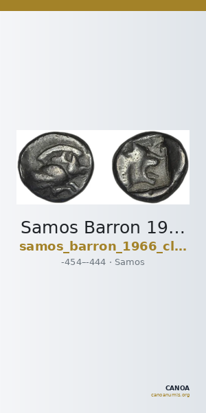 Samos Barron 1966 Class 5 triobols — CANOA