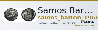 Samos Barron 1966 Class 5 triobols — CANOA
