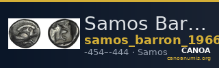 Samos Barron 1966 Class 5 triobols — CANOA