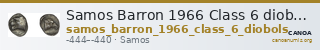 Samos Barron 1966 Class 6 diobols — CANOA