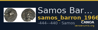 Samos Barron 1966 Class 6 triobols — CANOA