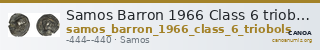 Samos Barron 1966 Class 6 triobols — CANOA