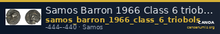 Samos Barron 1966 Class 6 triobols — CANOA