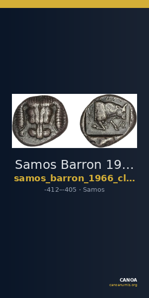 Samos Barron 1966 Class IX, tetradrachms and drachms — CANOA