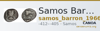 Samos Barron 1966 Class IX, tetradrachms and drachms — CANOA