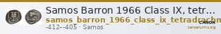 Samos Barron 1966 Class IX, tetradrachms and drachms — CANOA