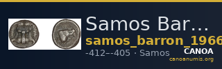 Samos Barron 1966 Class IX, triobols and obols — CANOA