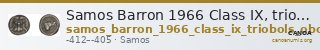 Samos Barron 1966 Class IX, triobols and obols — CANOA