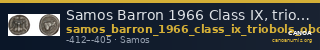 Samos Barron 1966 Class IX, triobols and obols — CANOA