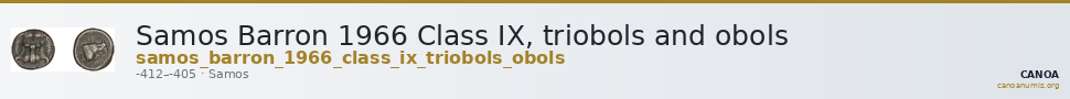 Samos Barron 1966 Class IX, triobols and obols — CANOA