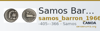 Samos Barron 1966 Class X diobols — CANOA
