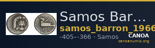 Samos Barron 1966 Class X diobols — CANOA